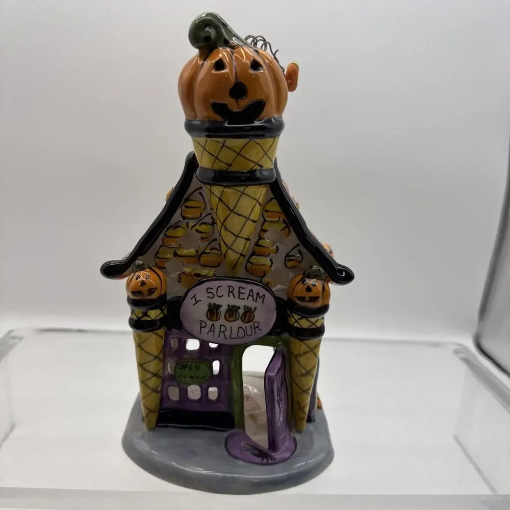 Blue Sky Clayworks Halloween I Scream (Ice Cream) Parlour Candle House, NEW